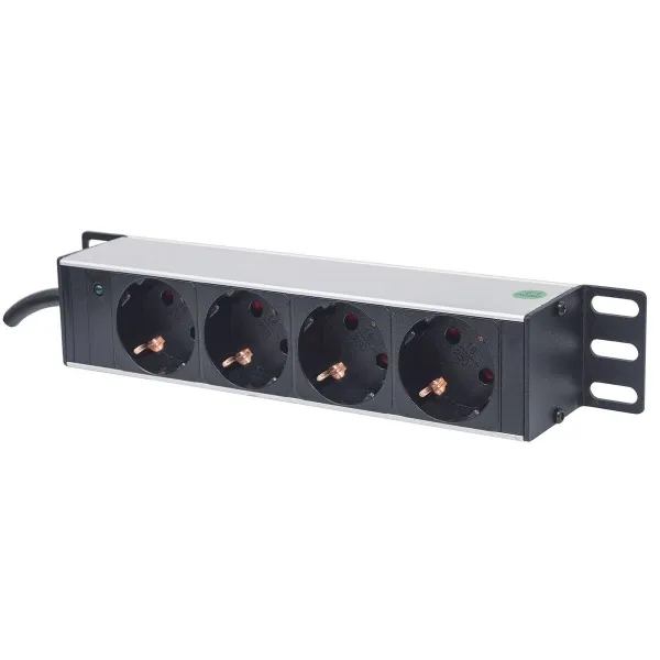 10" Multi-Socket Adaptor with 4 Power Points Intellinet 714020 Grey (1,8 m)
