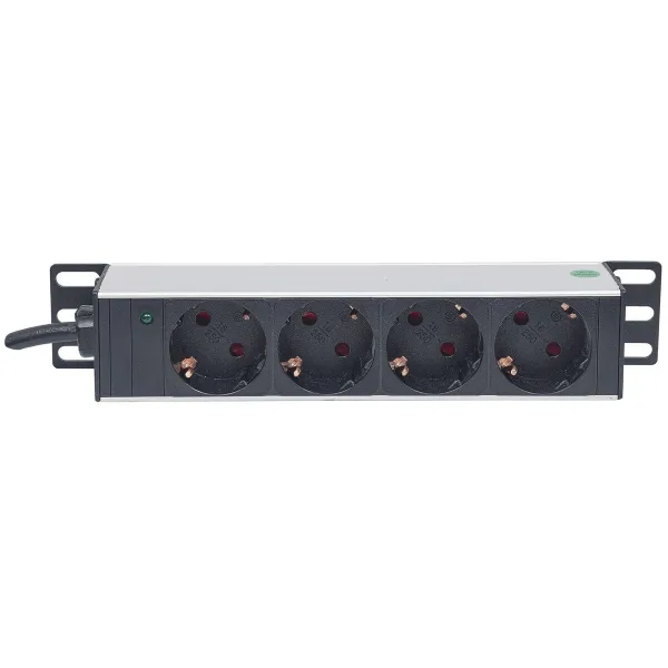 10" Multi-Socket Adaptor with 4 Power Points Intellinet 714020 Grey (1,8 m)