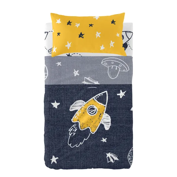 Cot Bedding Set HappyFriday Mr Fox Starspace Multicolour
