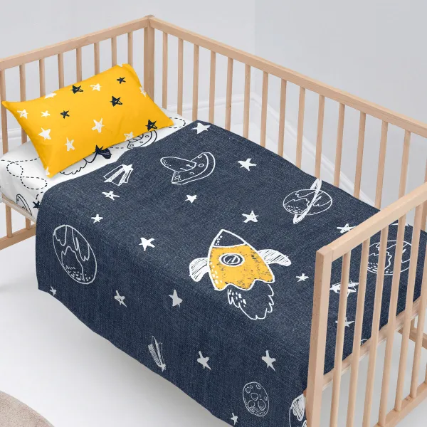 Cot Bedding Set HappyFriday Mr Fox Starspace Multicolour