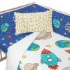 Vaikiškos lovelės apsauga HappyFriday Mr Fox Space rocket  Spalvotas 210 x 40 cm