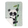 Huopa HappyFriday Moshi Moshi Panda Garden Blue Monivärinen Mikrokuitu 110 x 140 cm