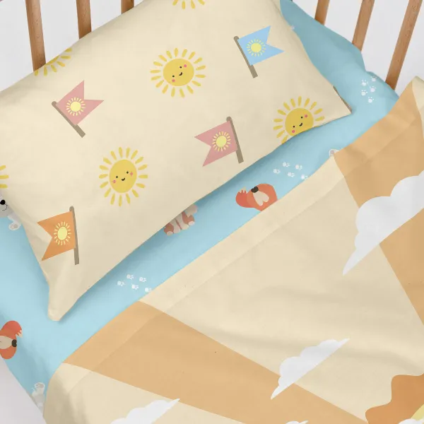Cot Bedding Set HappyFriday Happynois Camping Multicolour