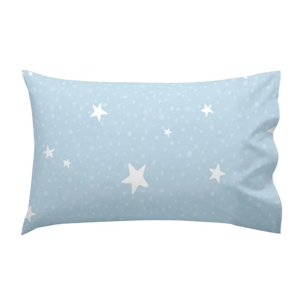 Cot Bedding Set HappyFriday Basic Kids Little star Blue Baby Crib