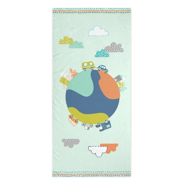 Kylpypyyhe HappyFriday Moshi Moshi Holidays Monivärinen 70 x 150 cm