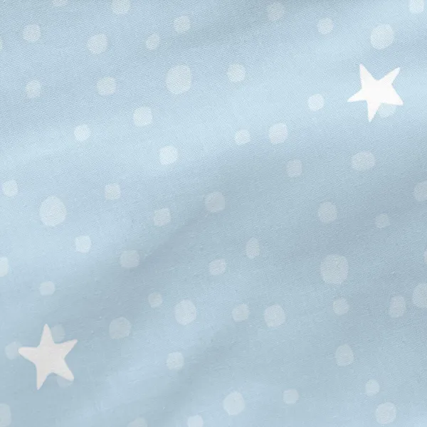 Pussilakana ilman täytettä HappyFriday Basic Kids Little star Sininen 90 x 200 cm