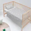 Pussilakana ilman täytettä HappyFriday Basic Kids Little star Harmaa Vauvan kehto 2 Kappaletta