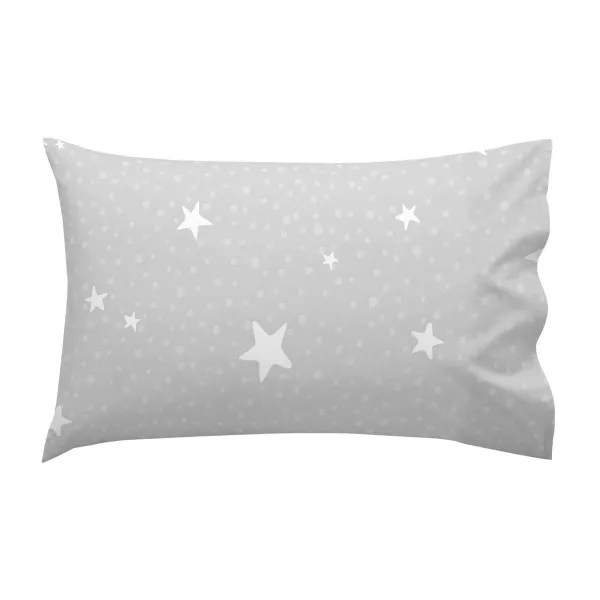 Pussilakana ilman täytettä HappyFriday Basic Kids Little star Harmaa Vauvan kehto 2 Kappaletta