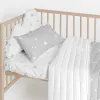Pinnasängyn suoja HappyFriday Basic Kids Little star  Harmaa 60 x 40 cm