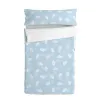 Quilt Cover without Filling HappyFriday Basic Kids Clouds Blue 105 x 200 cm