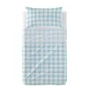 Cot Bedding Set HappyFriday Basic Kids Vichy Blue Baby Crib