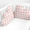 Mazuļa gultas aizsargs HappyFriday Basic Kids Vichy Rozā 60 x 40 cm