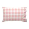 Cot Bedding Set HappyFriday Basic Kids Vichy Pink