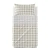 Cot Bedding Set HappyFriday Basic Kids Vichy Beige Baby Crib