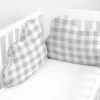 Mazuļa gultas aizsargs HappyFriday Basic Kids Vichy Pelēks 60 x 40 cm