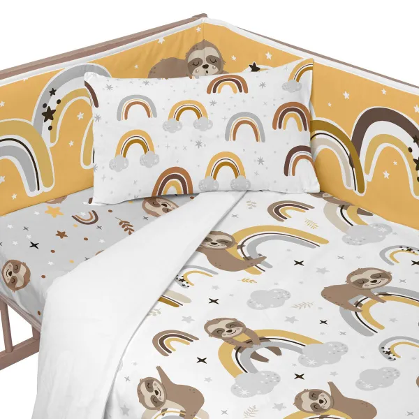 Pinnasängyn suoja HappyFriday Moshi Moshi Sleepy sloth Monivärinen 210 x 40 cm