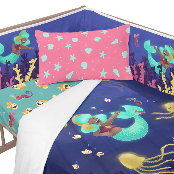 Протектор кроватки HappyFriday Mr Fox Happy mermaid Разноцветный 210 x 40 cm