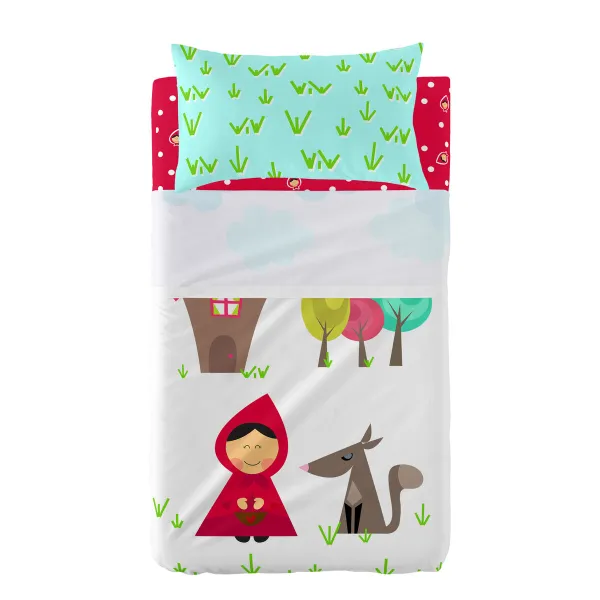 Cot Bedding Set HappyFriday Mr Fox Grandma Multicolour Baby Crib
