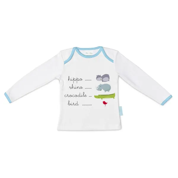 Bērnu Garpiedurkņu T-krekls HappyFriday Mr Fox Hippo Daudzkrāsains 18-24 meses