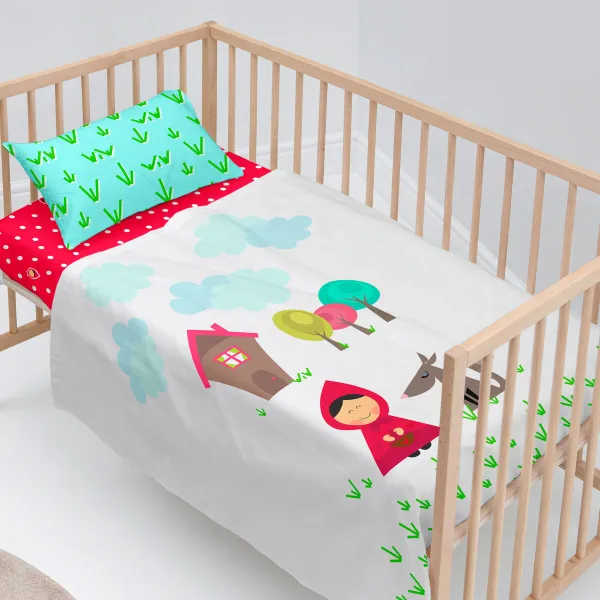 Cot Bedding Set HappyFriday Mr Fox Grandma Multicolour