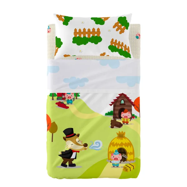 Cot Bedding Set HappyFriday Mr Fox Piggys Multicolour