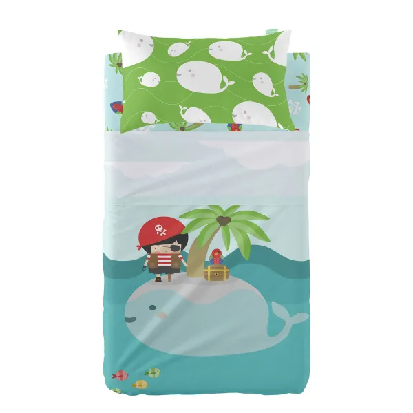 Cot Bedding Set HappyFriday Happynois Pirata Multicolour
