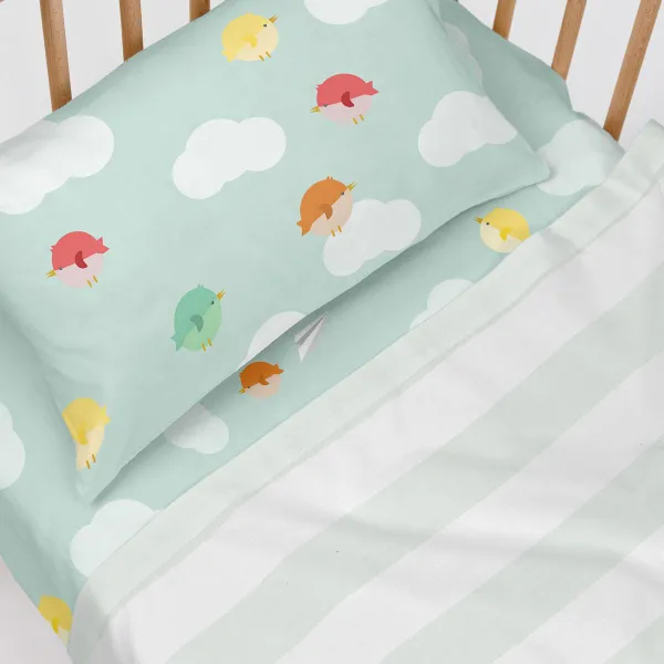 Cot Bedding Set HappyFriday Happynois Learning To Fly Multicolour