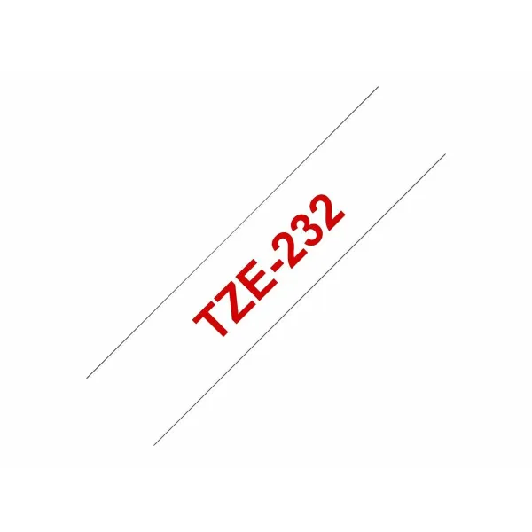 Laminated Tape for Labelling Machines Brother TZE232 White 12 mm
