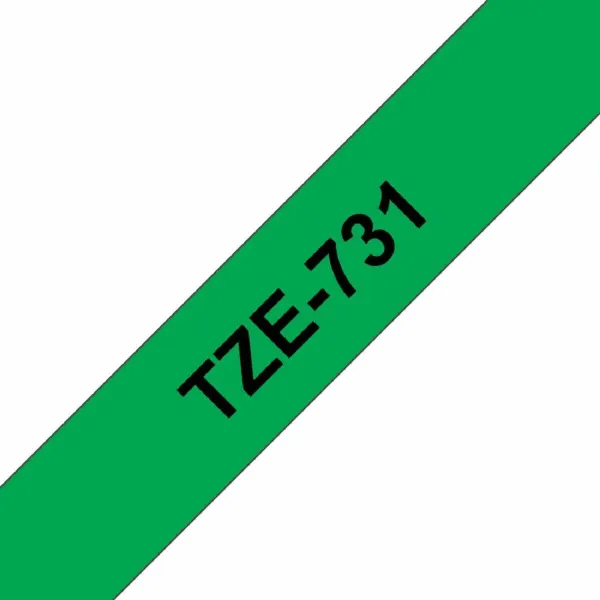 Laminēta lente iekārtu marķēšanai Brother TZE-731 Melns