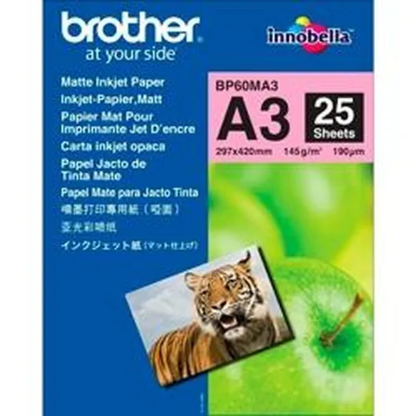 Matte Photographic Paper Brother BP60MA3 Inkjet Paper A3 25 Sheets (25 Units)