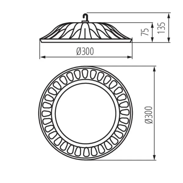 High-bay LED light fitting HIBO LED N