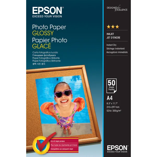 Muste ja Valokuvapaperi Paketti Epson C13S042539 A5 A4 (50 osaa) (1 osaa)