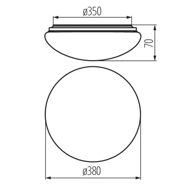 Ceiling-mounted LED light fitting CORSO LED v2