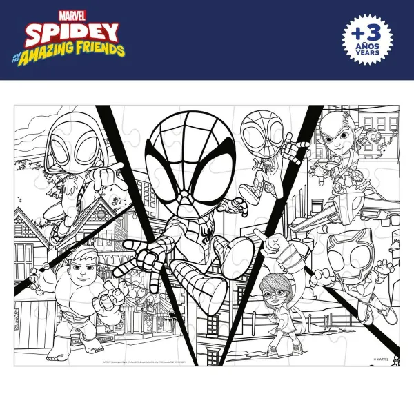 Child's Puzzle Spidey Spidey 24 Pieces 12 Units