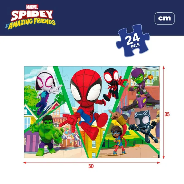 Child's Puzzle Spidey Spidey 24 Pieces 12 Units