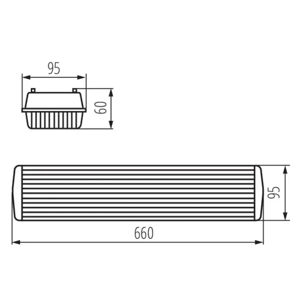 Dust-proof LED tube light fitting DICHT 4LED NP-PS