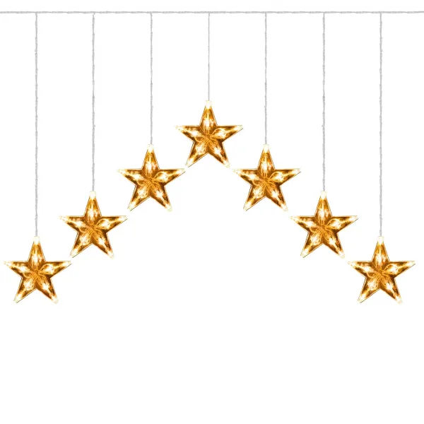 Valoverho Springos CL4139, 70 LED, tähdet, lämmin valkoinen