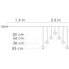 Šviesos užuolaida Springos CL4139, 70 LED, žvaigždutės, šiltai balta