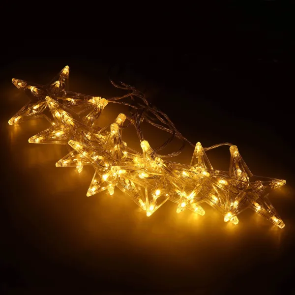 Valoverho Springos CL4139, 70 LED, tähdet, lämmin valkoinen