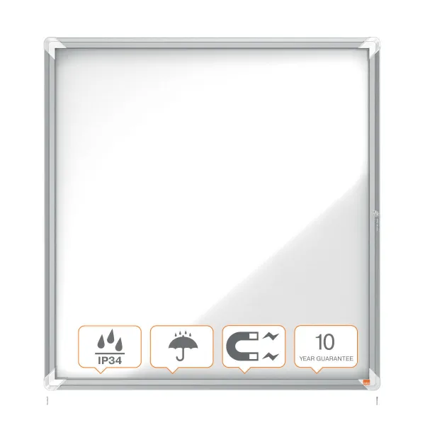 Bulletin board Nobo Panorama White Aluminium Crystal 100 x 97,2 x 4,5 cm