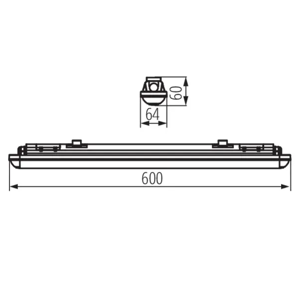 LED dustproof lighting fitting DICHT LED