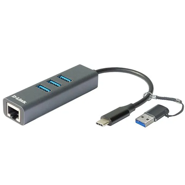 USB Centrmezgls D-Link DUB-2332 Pelēks