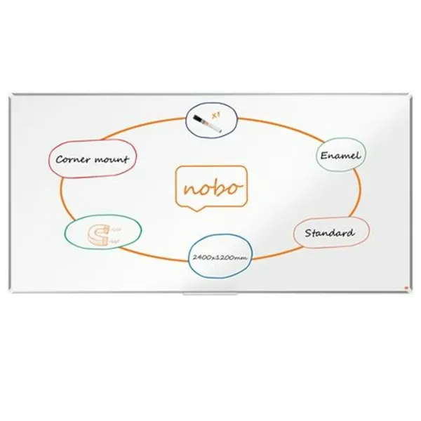 Magneettitaulu Nobo Premium Plus Valkoinen Alumiini 240 x 120 cm