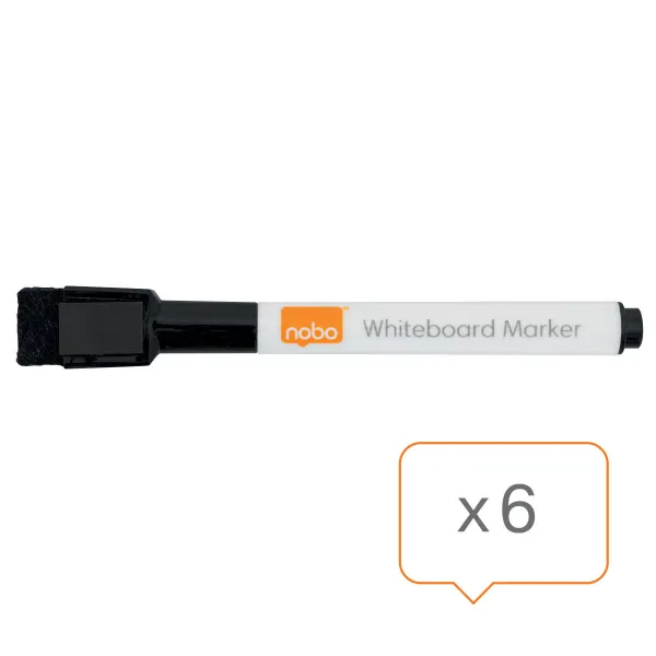 Маркер для белой доски Nobo Чёрный 6 штук (6 штук)