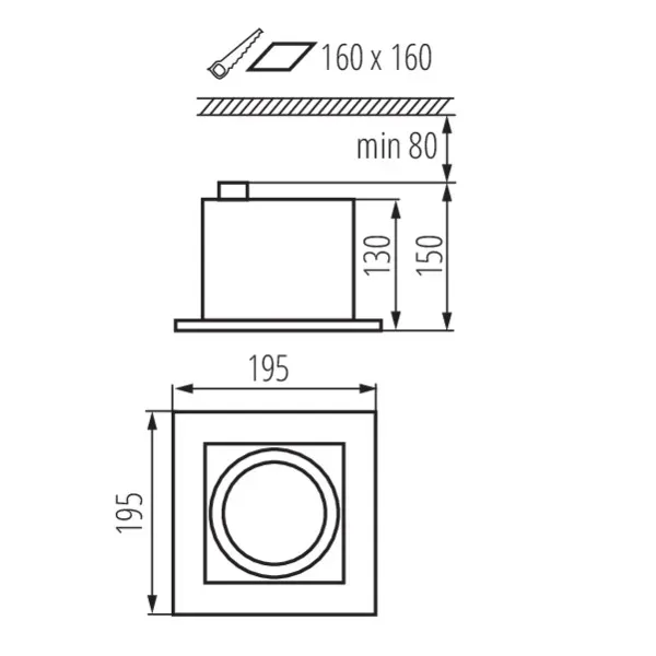 Downlight fitting MATEO ES