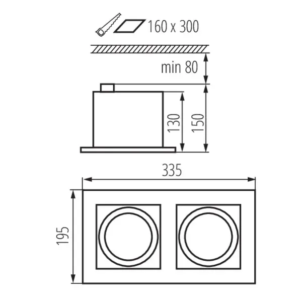 Downlight fitting MATEO ES