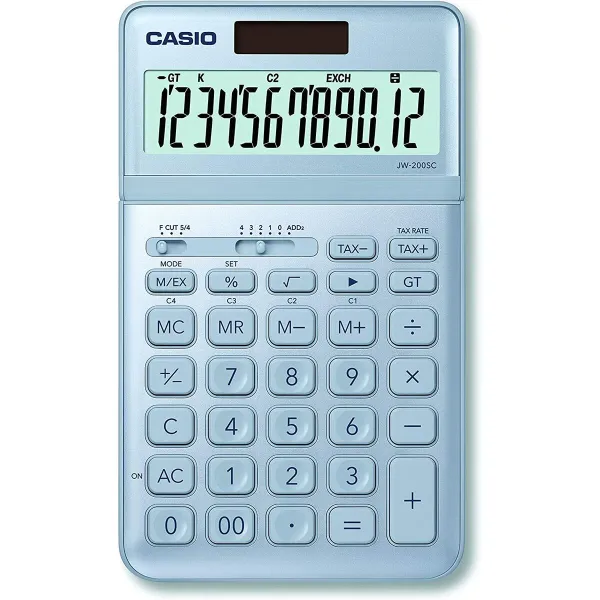 Kalkulators Casio JW-200SC-BU Zils Plastmasa