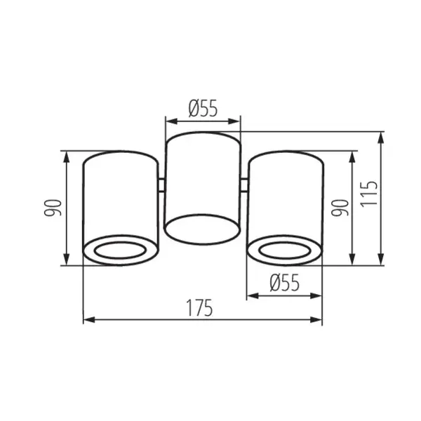 Ceiling-mounted spotlight fitting BLURRO