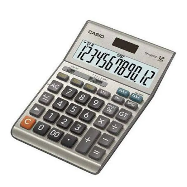 Kalkulators Casio DF-120BM Pelēks Plastmasa