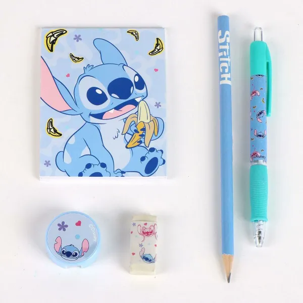 Koululaisen penaali lisätarvikkeilla Stitch Sininen